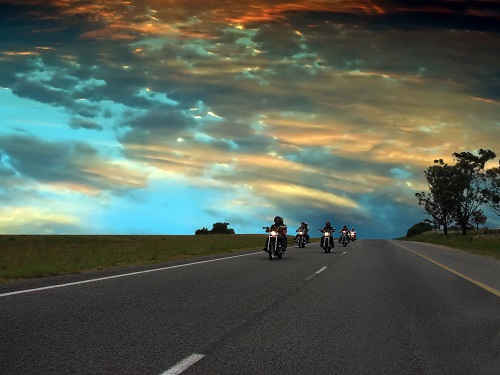 Motorcycles on the highway