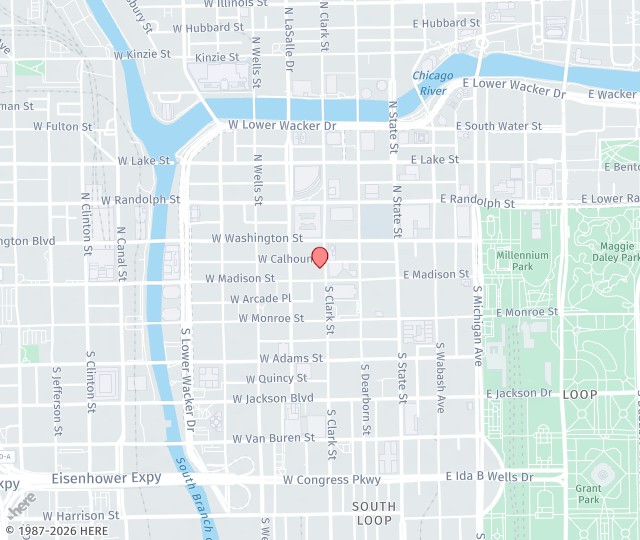 Location Map: 20 N Clark St, Suite 1450 Chicago, Illinois 60602