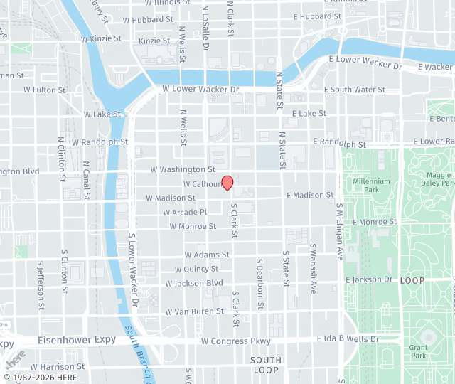 Location Map: 20 N Clark St, Suite 1450 Chicago, Illinois 60602